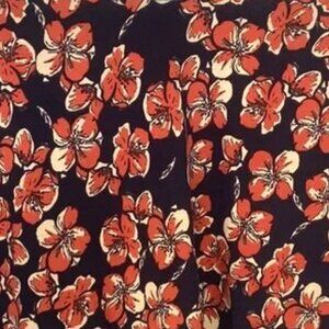 LuLaRoe Randy Large Baseball Shirt Floral Flowers Multicolored 3/4 Raglan Sleeve